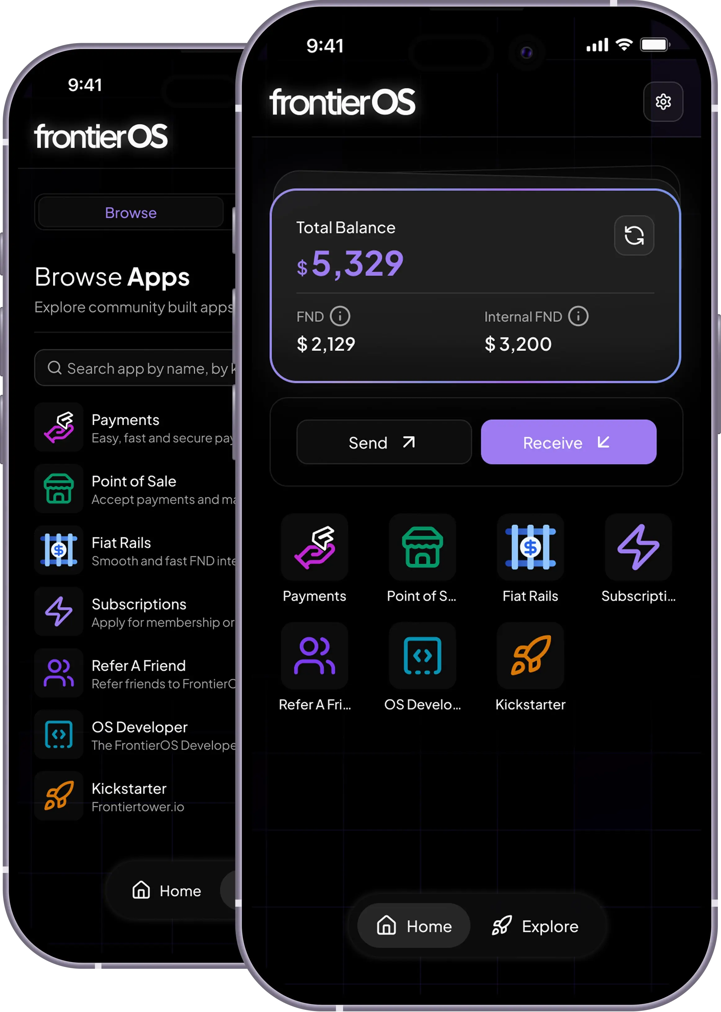FrontierOS mobile preview